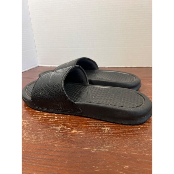Nike Black Benassi Slides Sandals Size 7 Mens Slip-On Comfort Casual Footwear - Picture 4 of 6